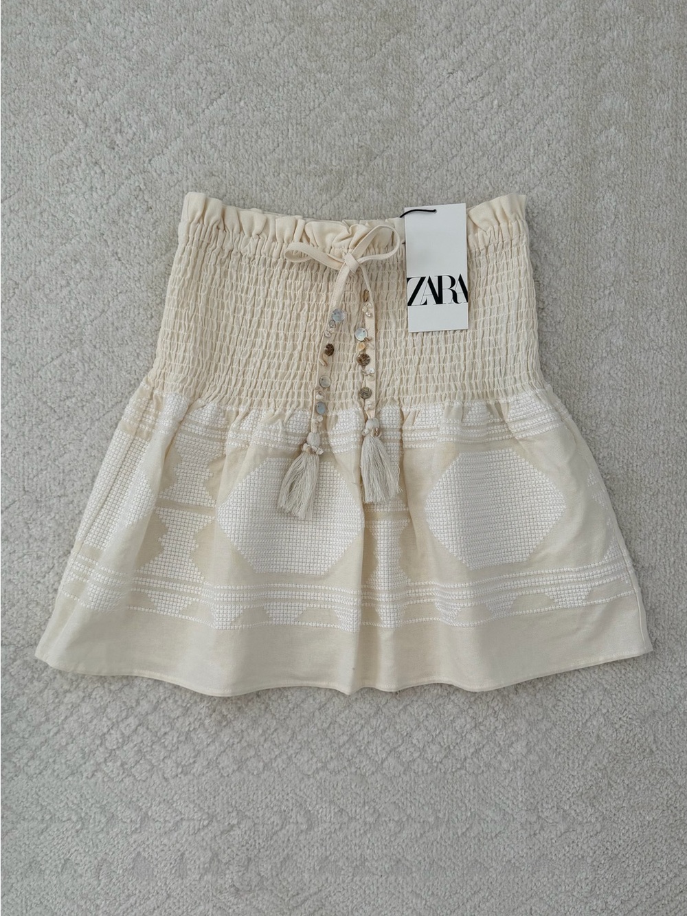 NWT Zara Linen Blend Short Skirt